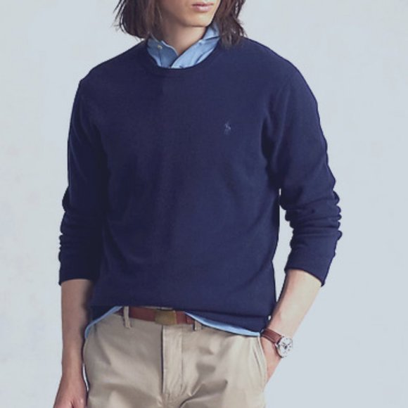 Polo Ralph Lauren Washable Cashmere Crewneck Sweater Purple ~ NWT